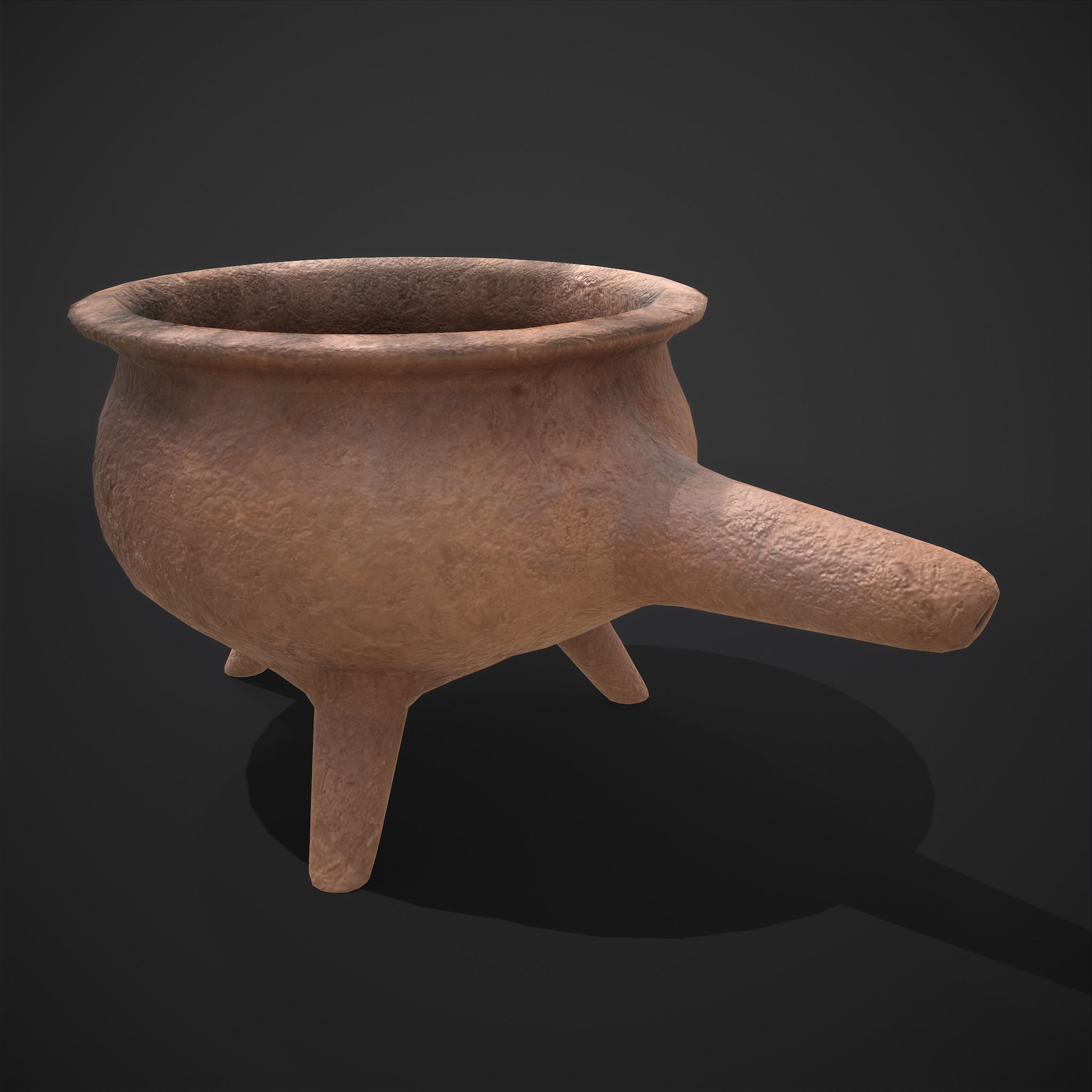Pottery Pieces  Low-poly 3D model_15