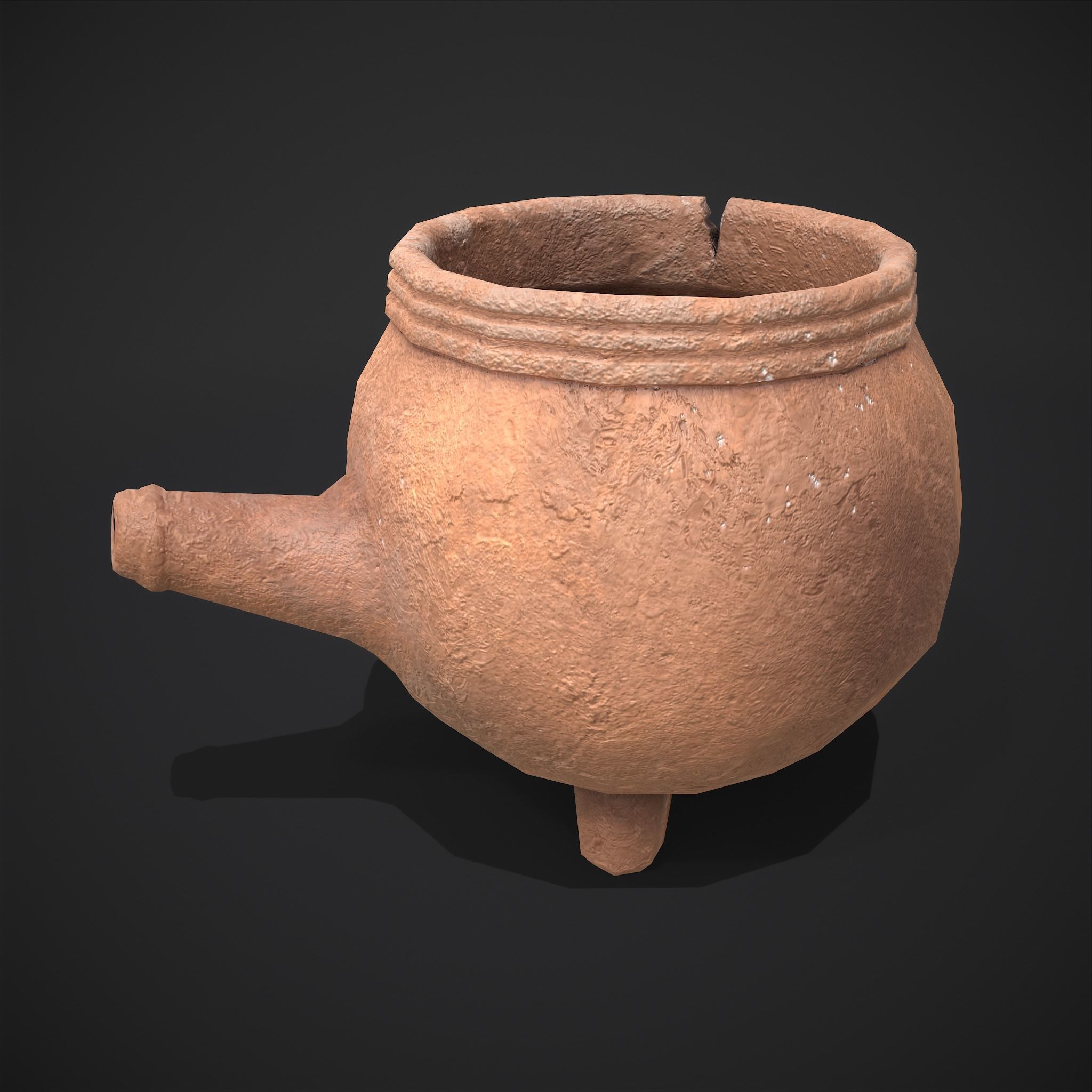 Pottery Pieces  Low-poly 3D model_17