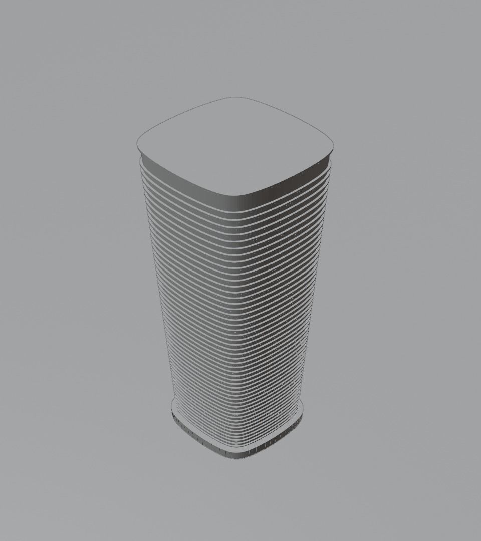 Skyscraper car in with bars 3D model_17