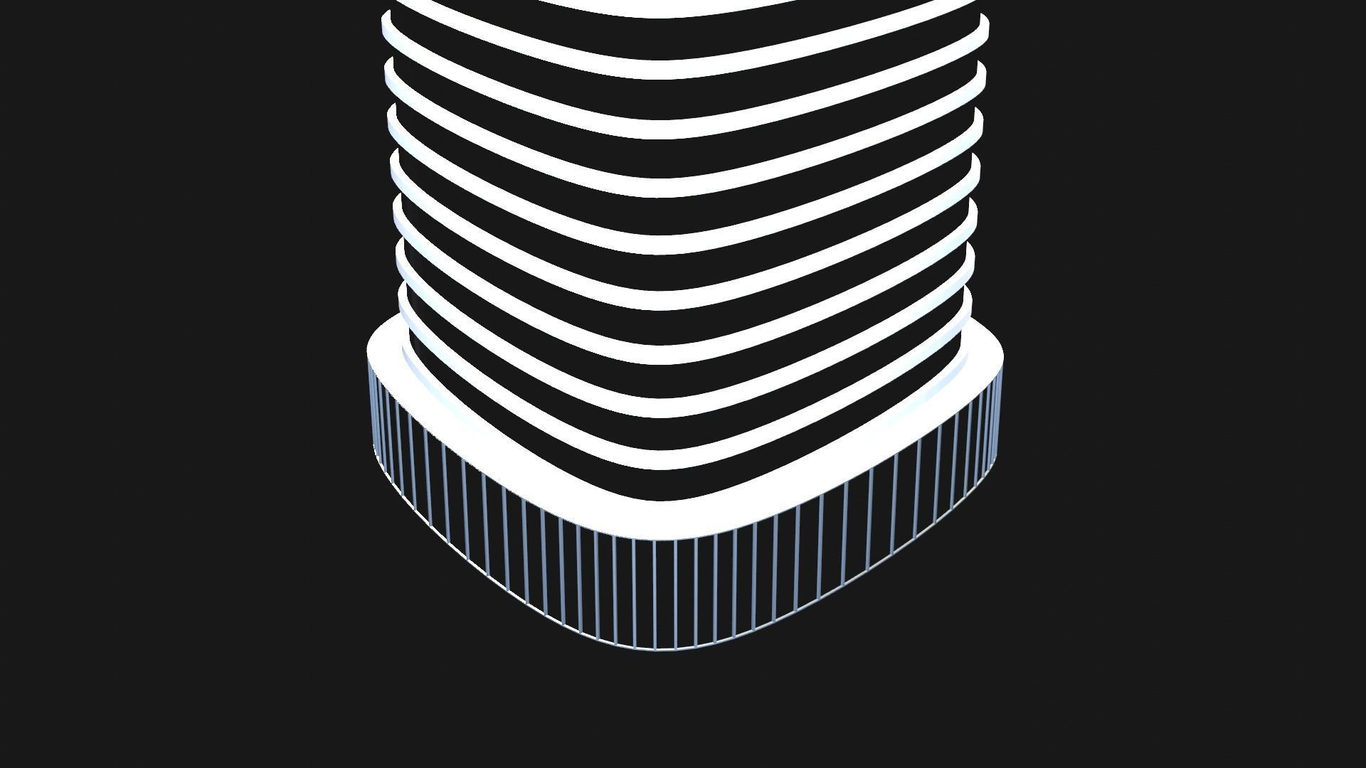 Skyscraper car in with bars 3D model_11