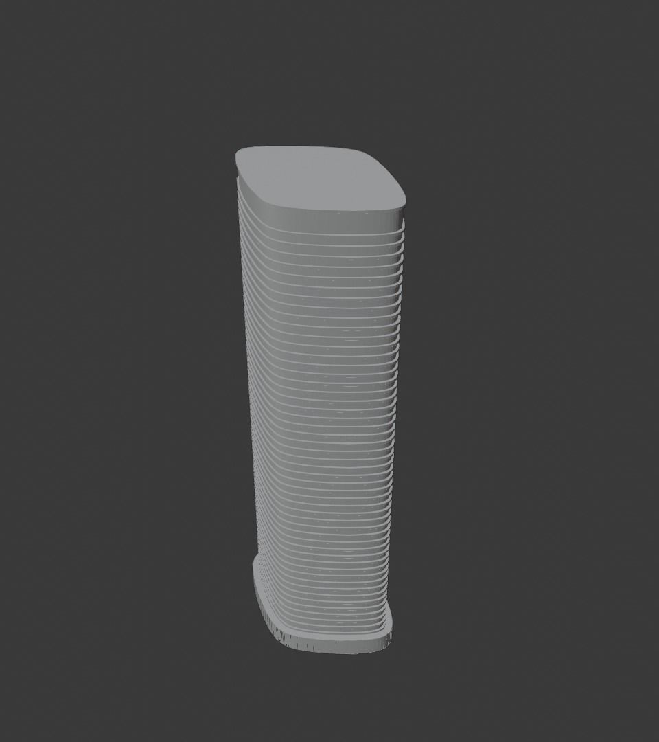 Skyscraper car in with bars 3D model_19