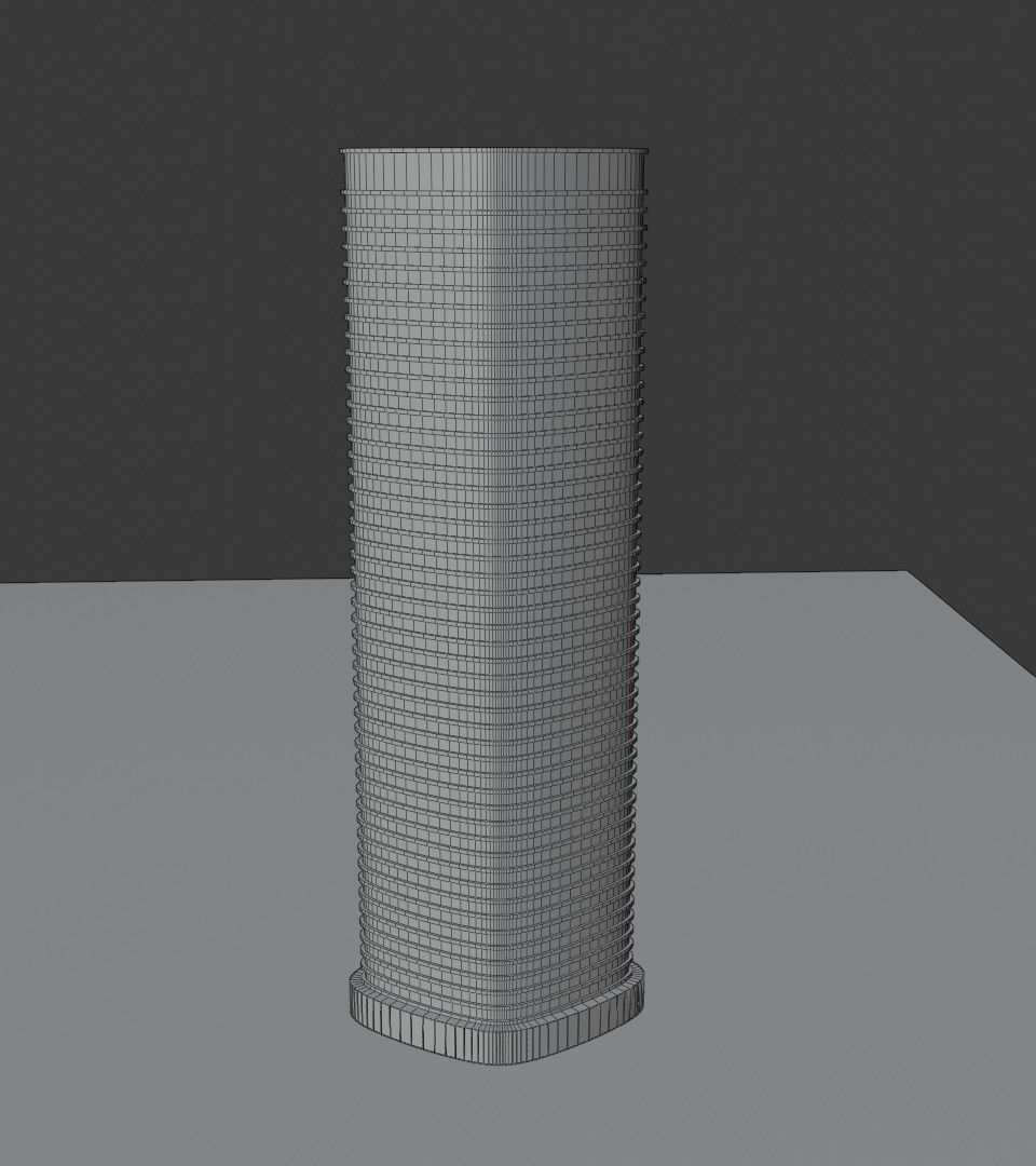 Skyscraper car in with bars 3D model_2