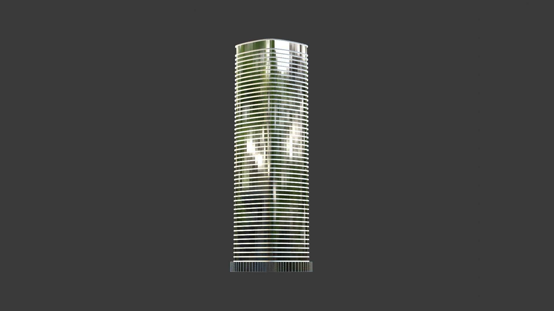 Skyscraper car in with bars 3D model_1