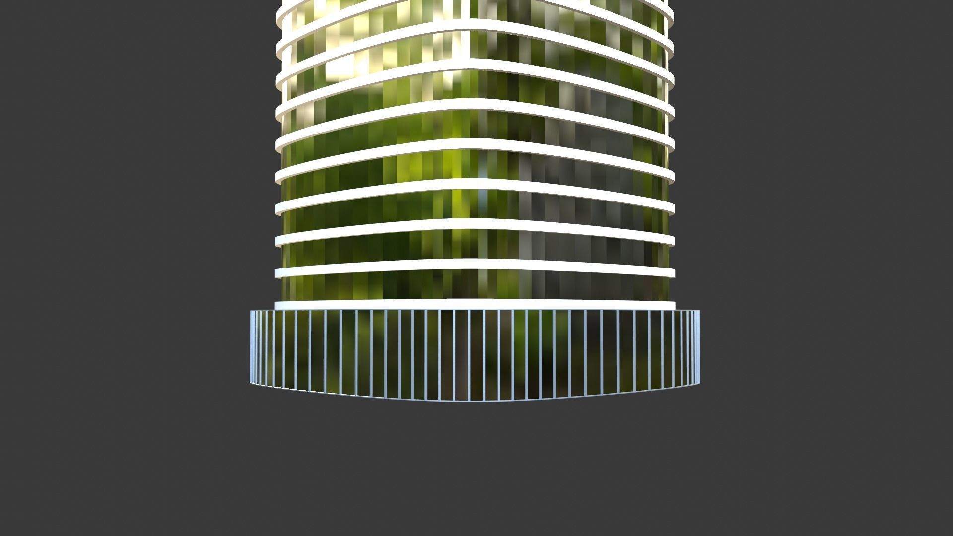 Skyscraper car in with bars 3D model_8