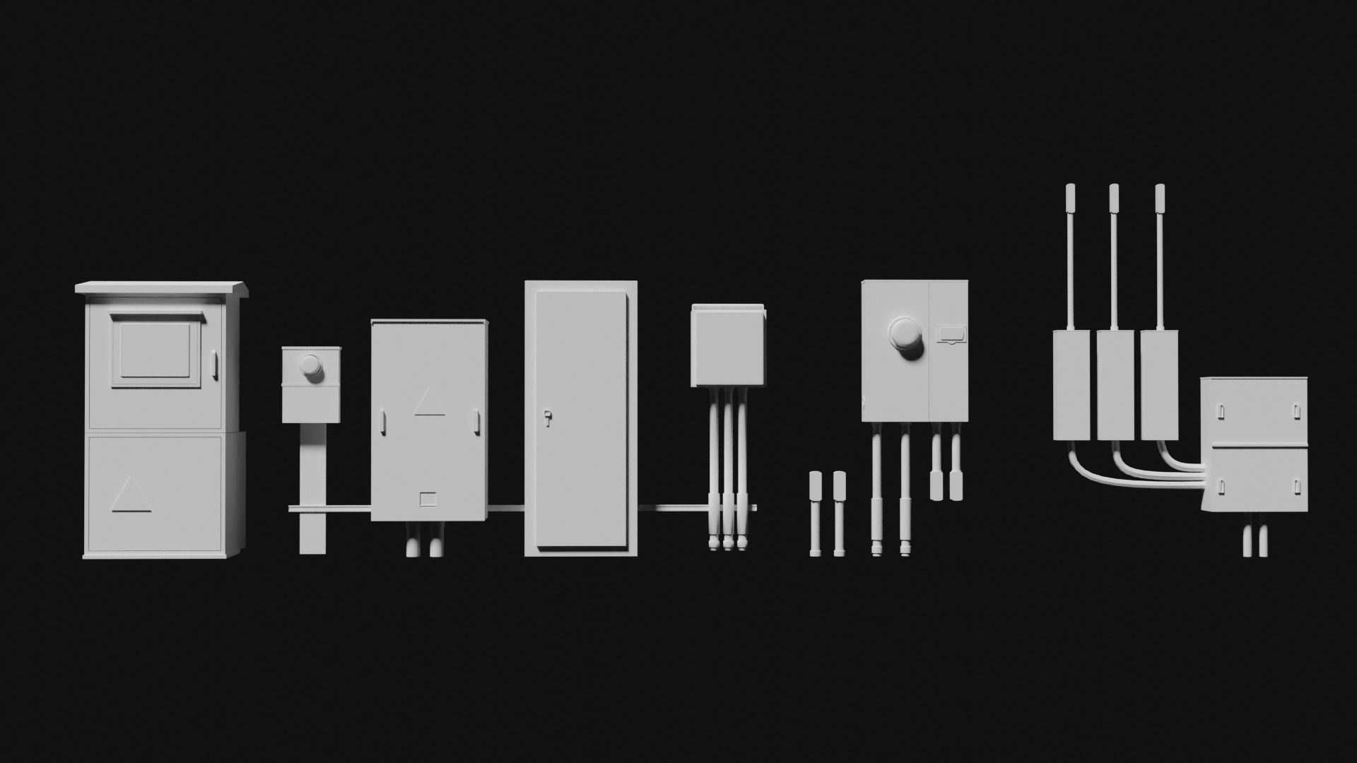 city pack Low-poly 3D model_16