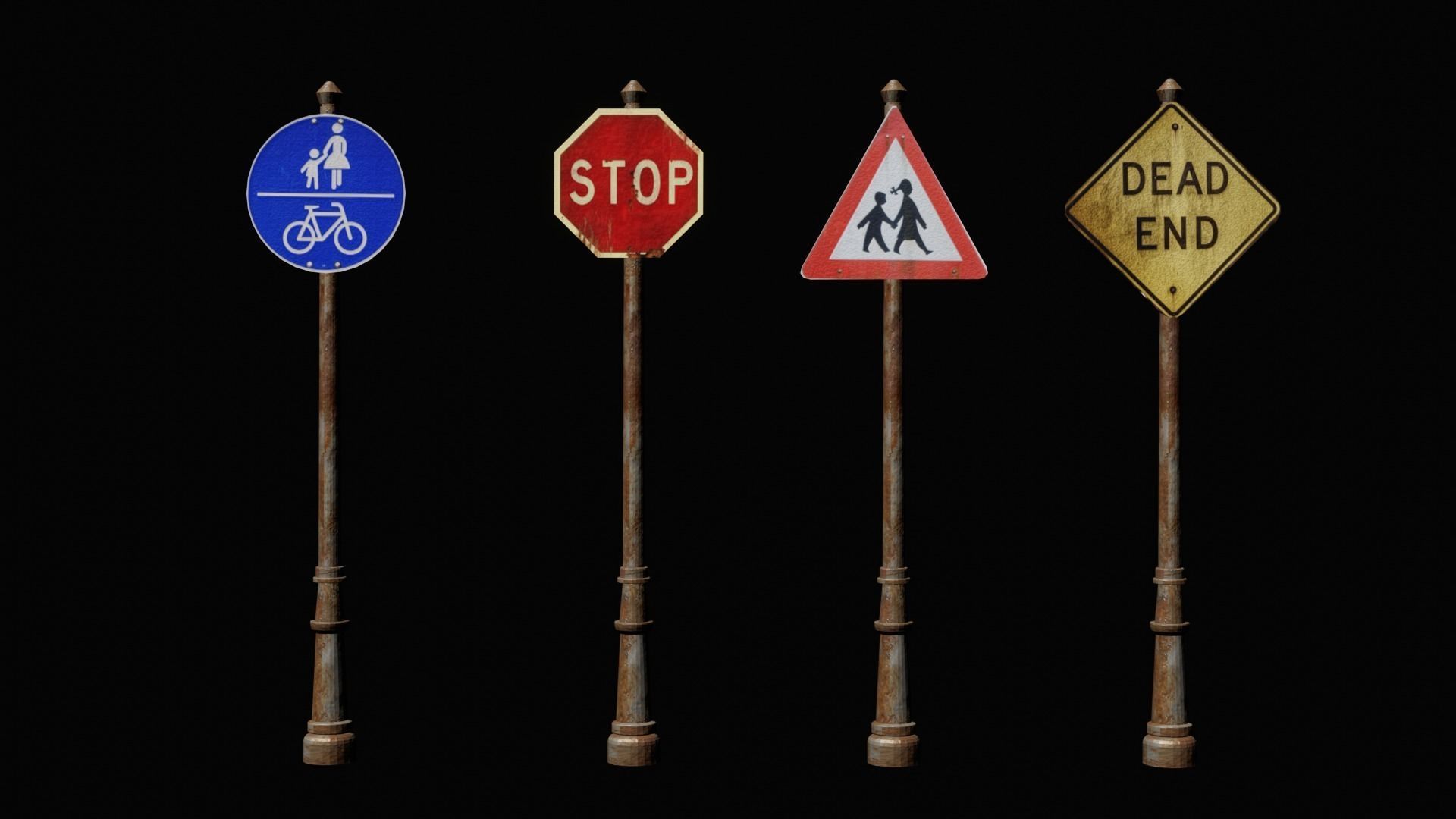 city pack Low-poly 3D model_7