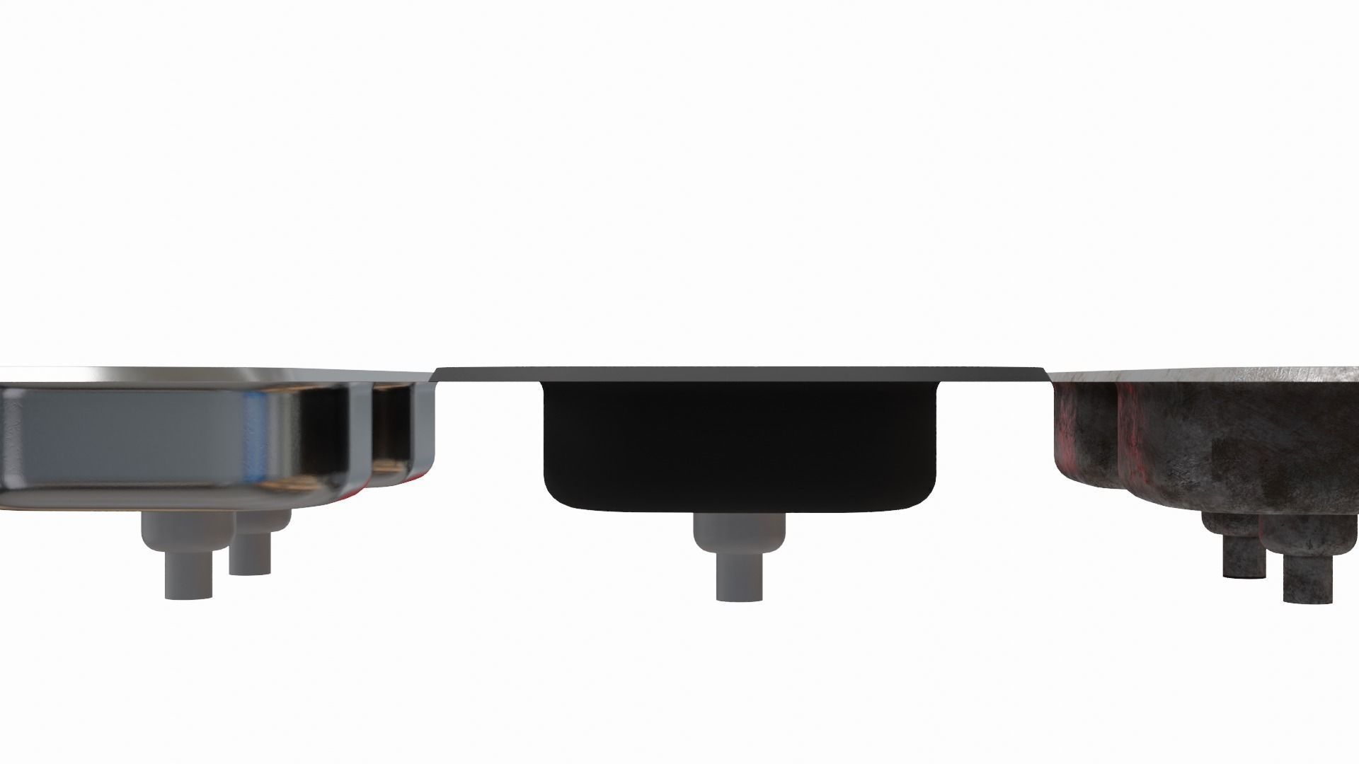 Stainless Steel Kitchen Sink 3D model_5