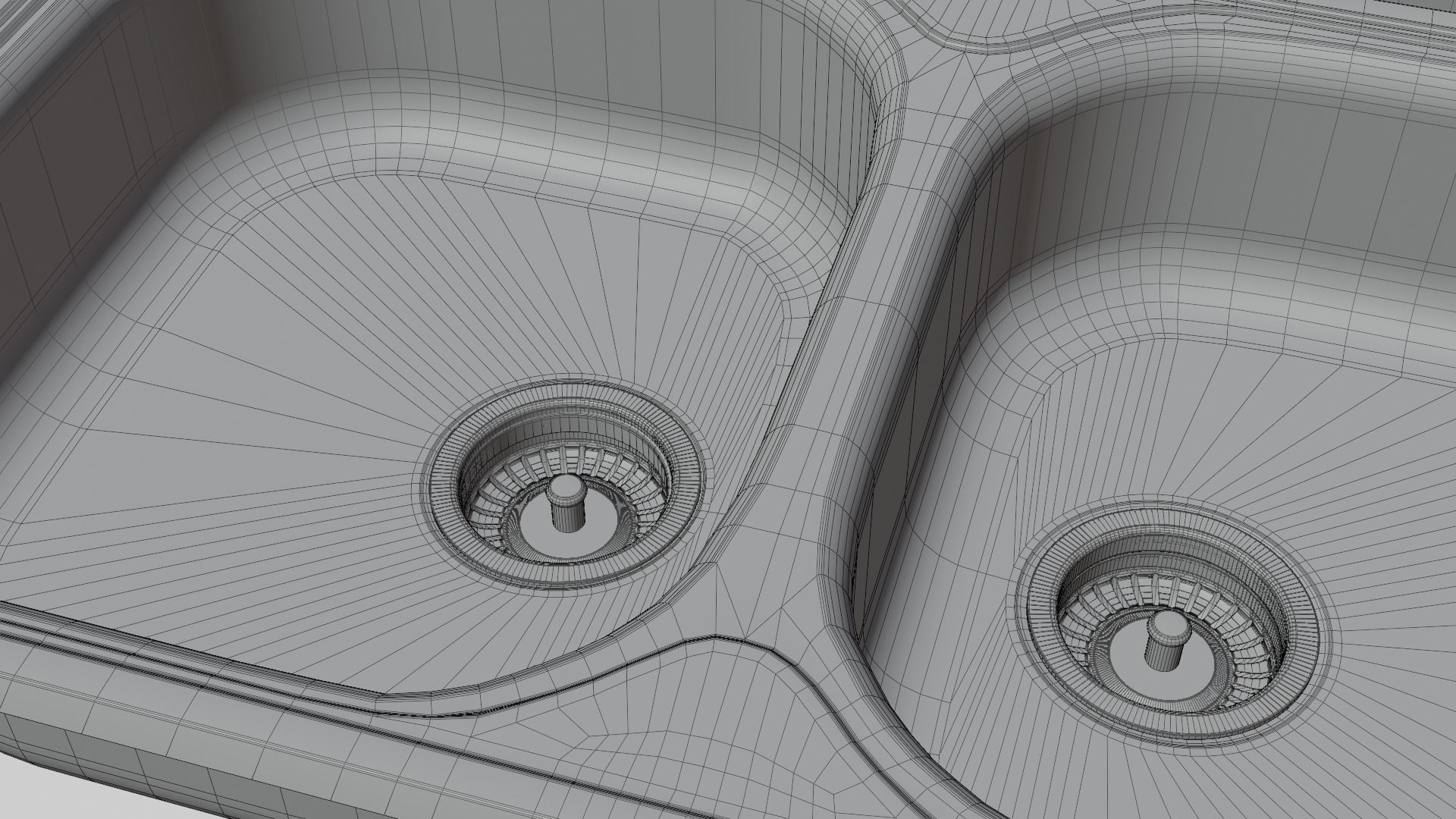 Stainless Steel Kitchen Sink 3D model_26