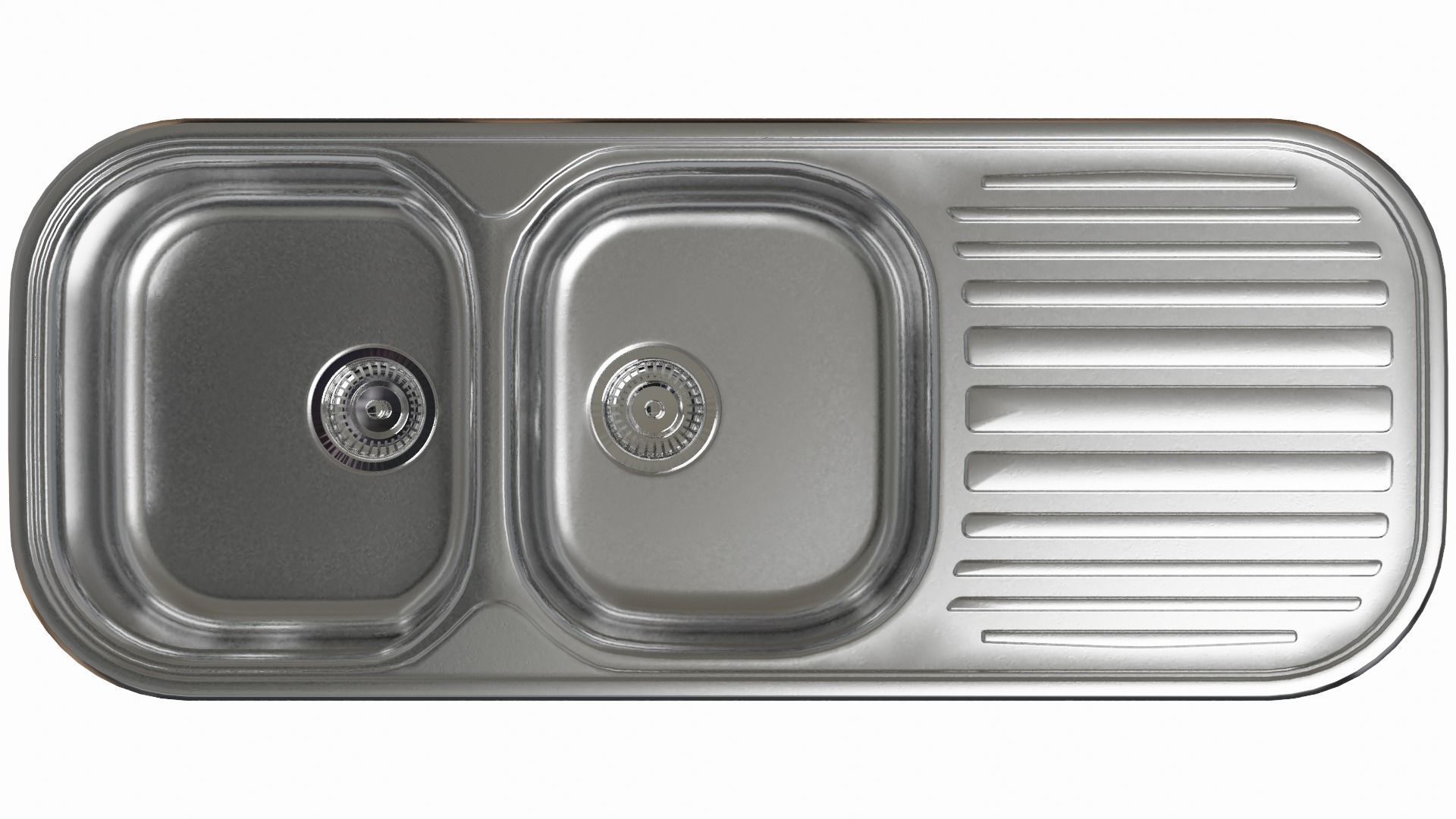 Stainless Steel Kitchen Sink 3D model_6