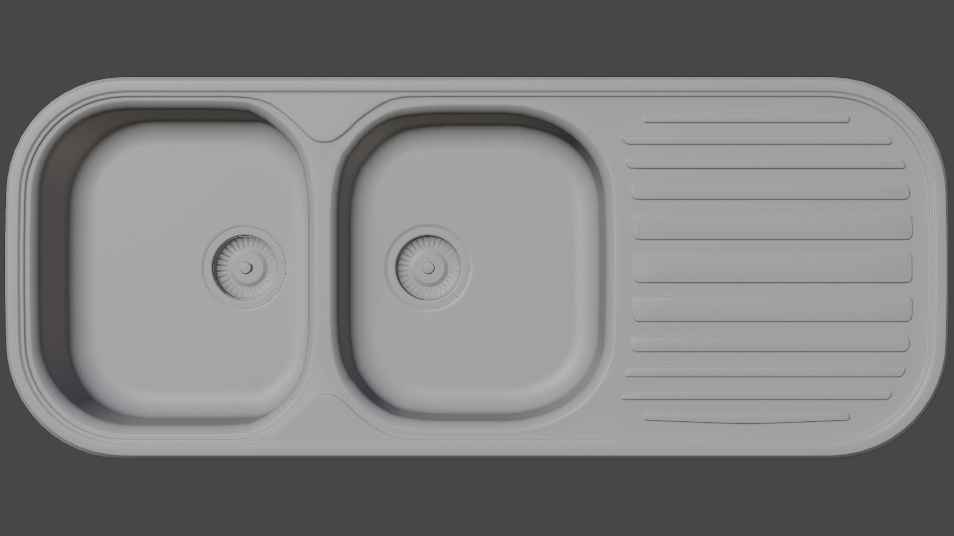 Stainless Steel Kitchen Sink 3D model_18