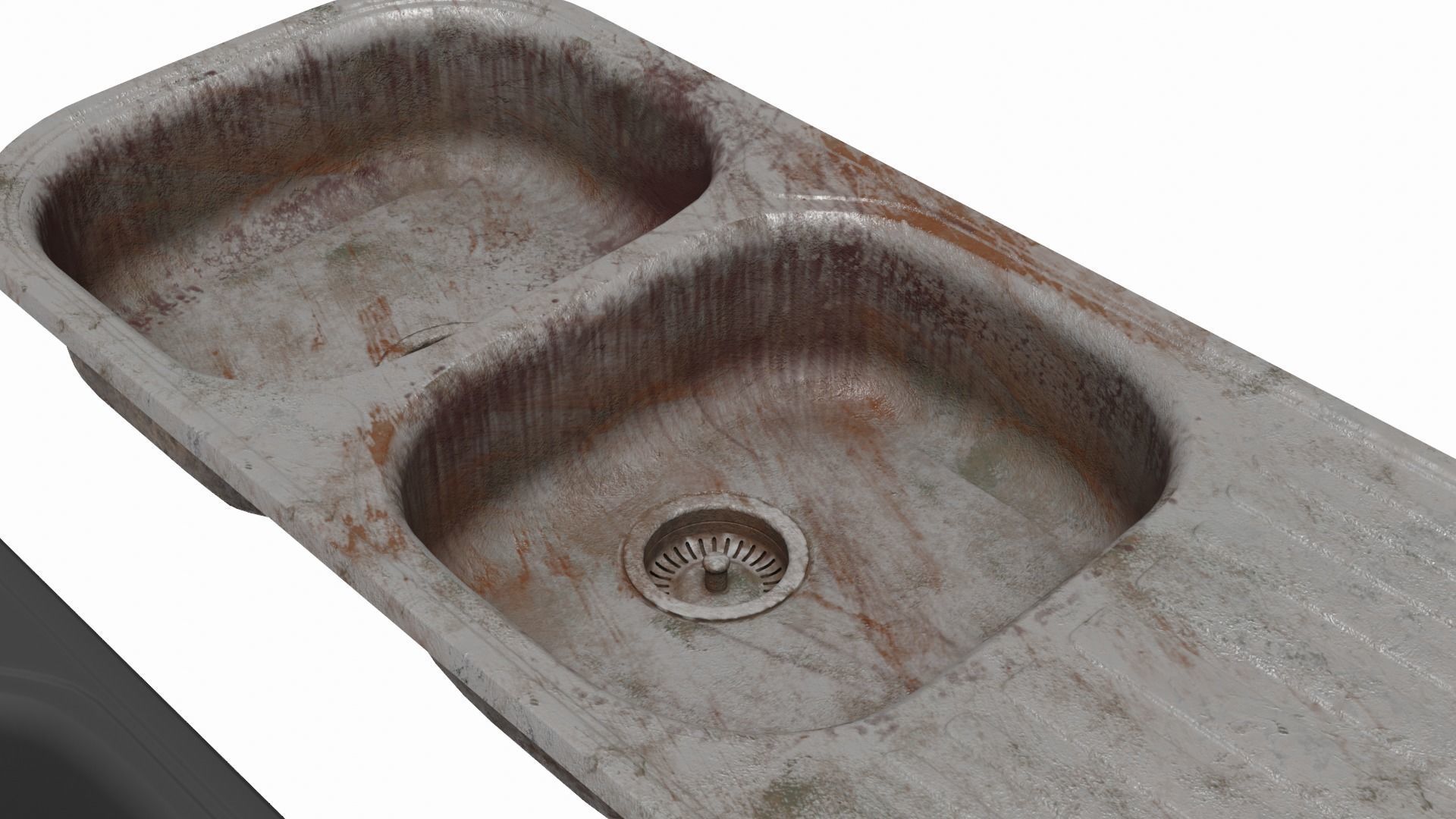 Stainless Steel Kitchen Sink 3D model_12