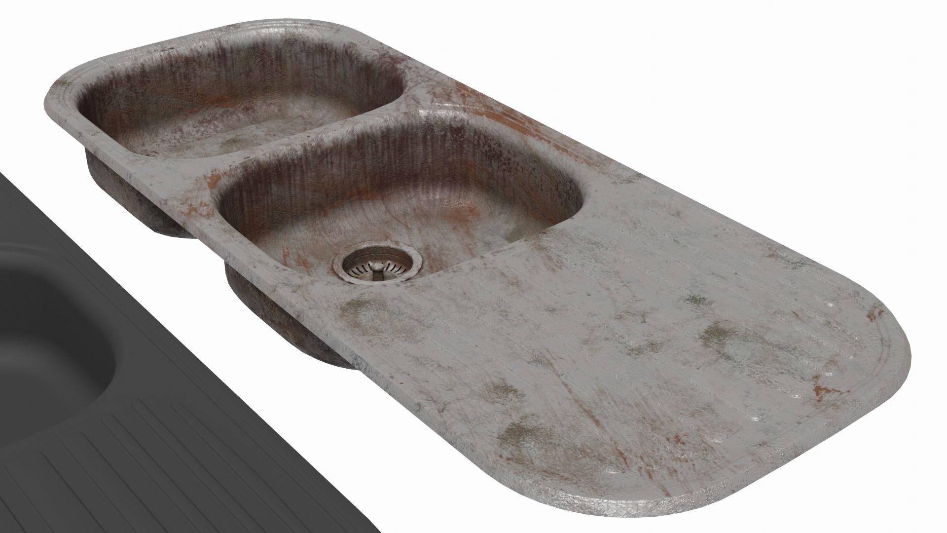 Stainless Steel Kitchen Sink 3D model_3