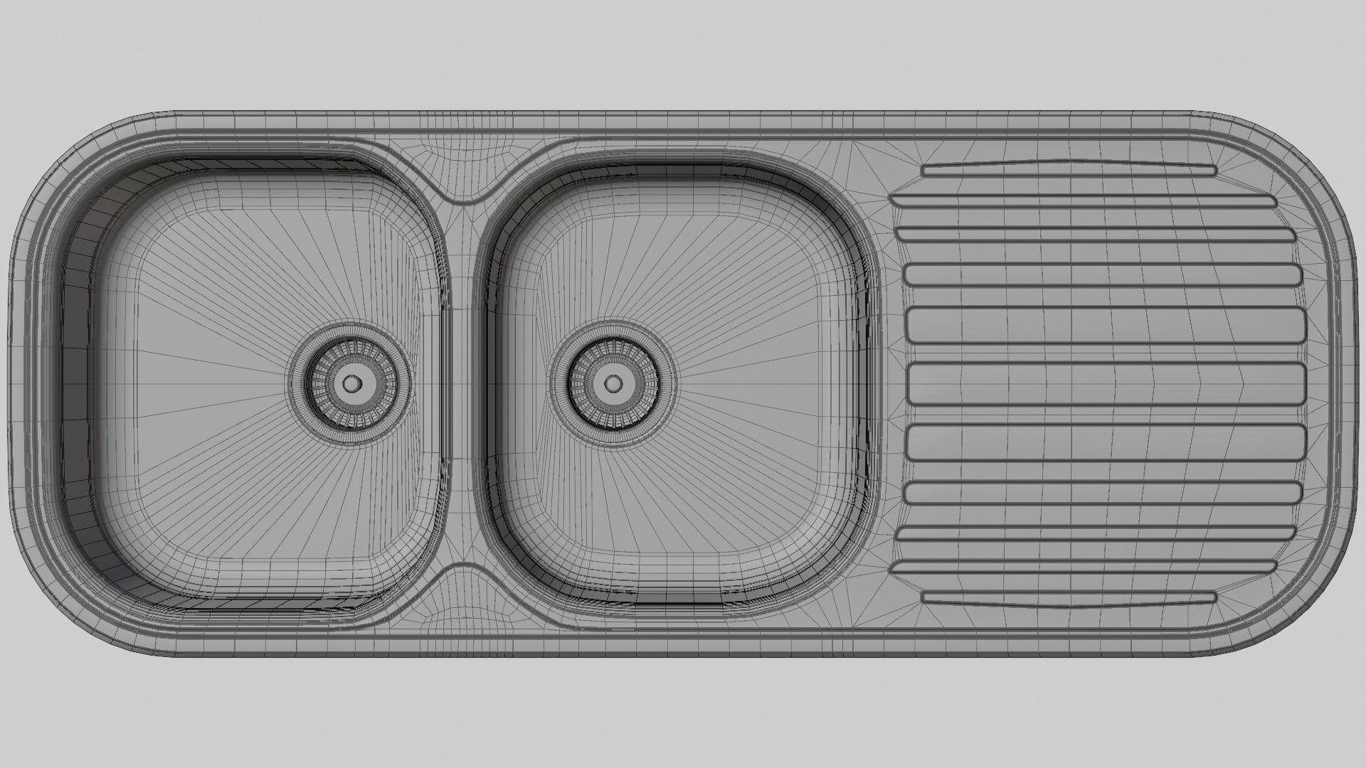 Stainless Steel Kitchen Sink 3D model_25