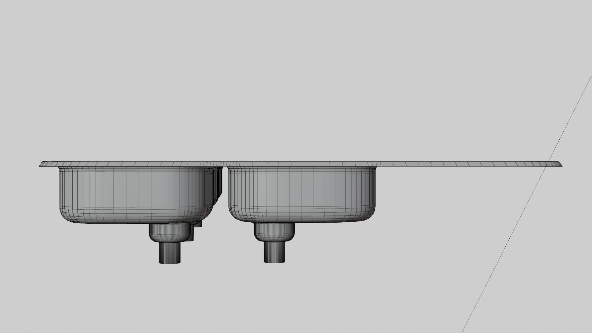 Stainless Steel Kitchen Sink 3D model_23