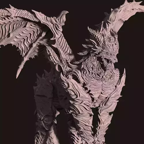 3D Game Assets 3D print model Dragon Figure 3D print model