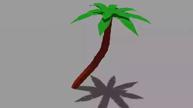 Palm tree model low poly Free low-poly 3D model