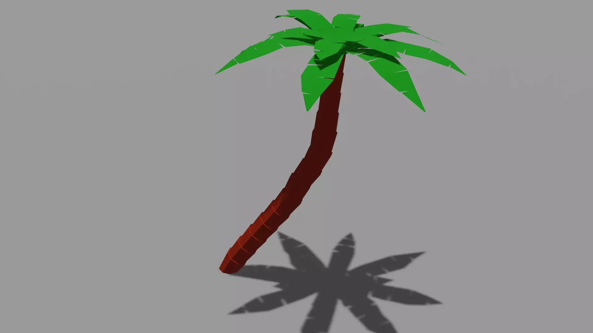Palm tree model low poly Free low-poly 3D model