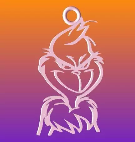 Grinch Ornament 3D print model_0