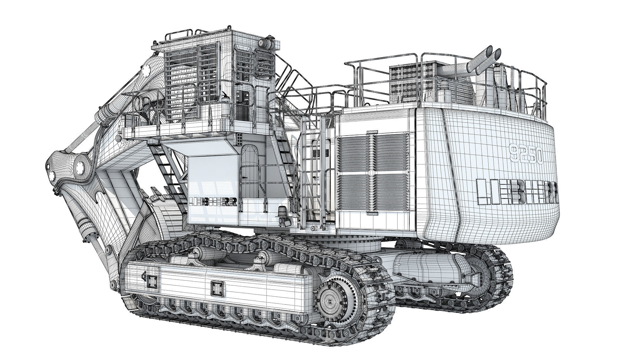 Liebherr Mining Excavator 3D model_20