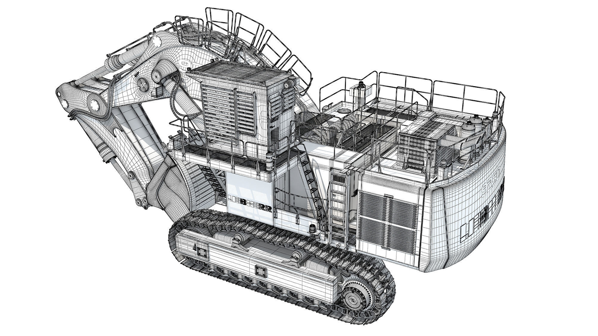 Liebherr Mining Excavator 3D model_19