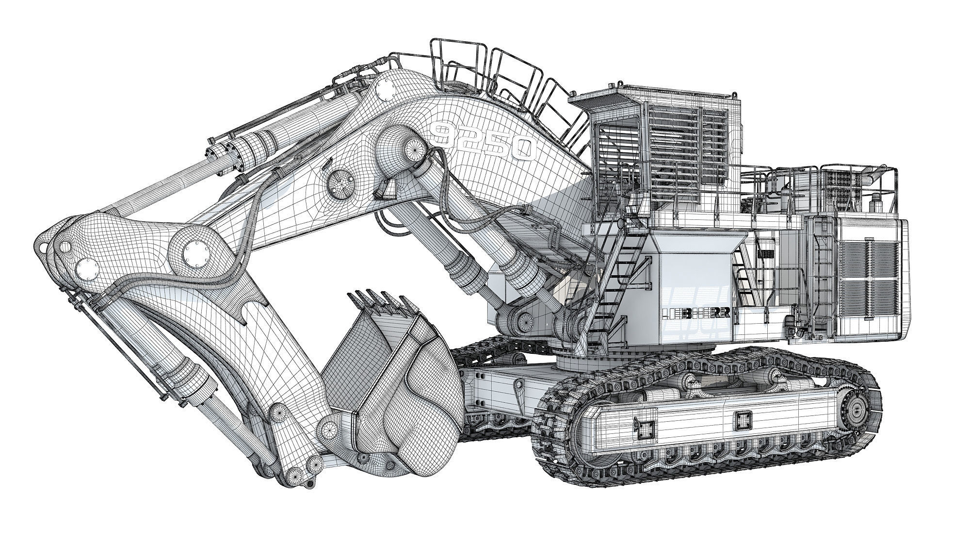Liebherr Mining Excavator 3D model_18