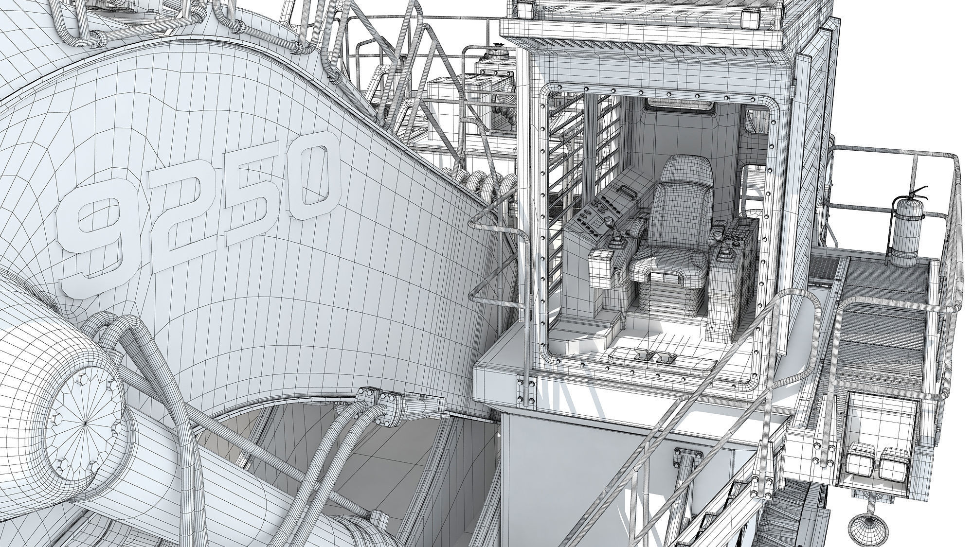 Liebherr Mining Excavator 3D model_23