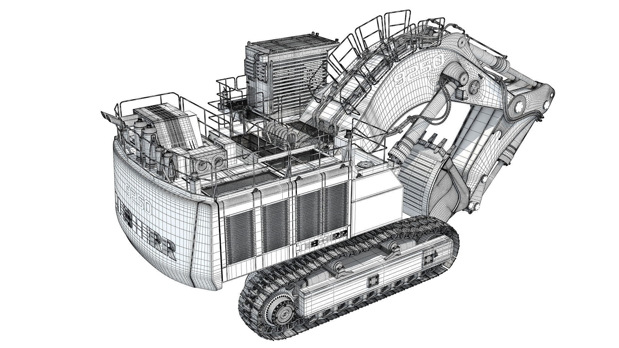 Liebherr Mining Excavator 3D model_21