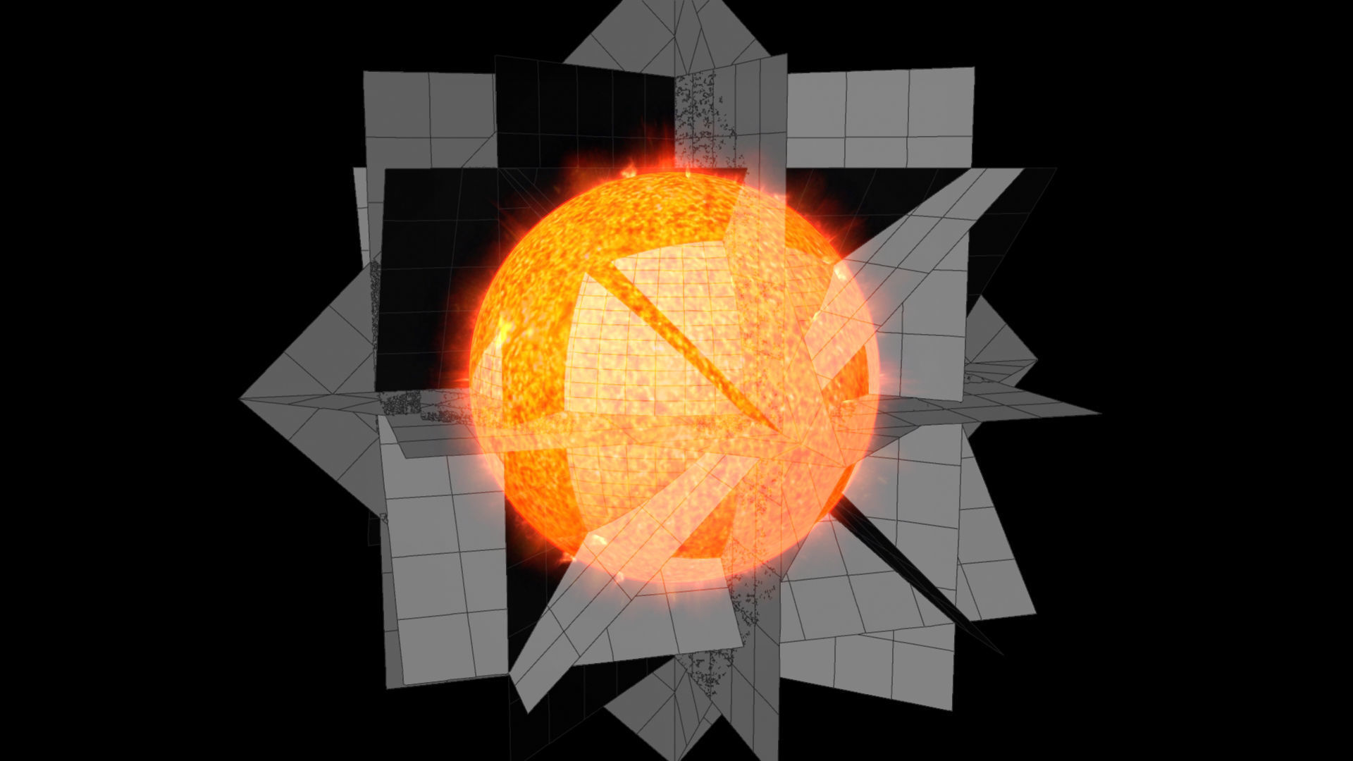 Sun Model nasa Low-poly 3D model_3