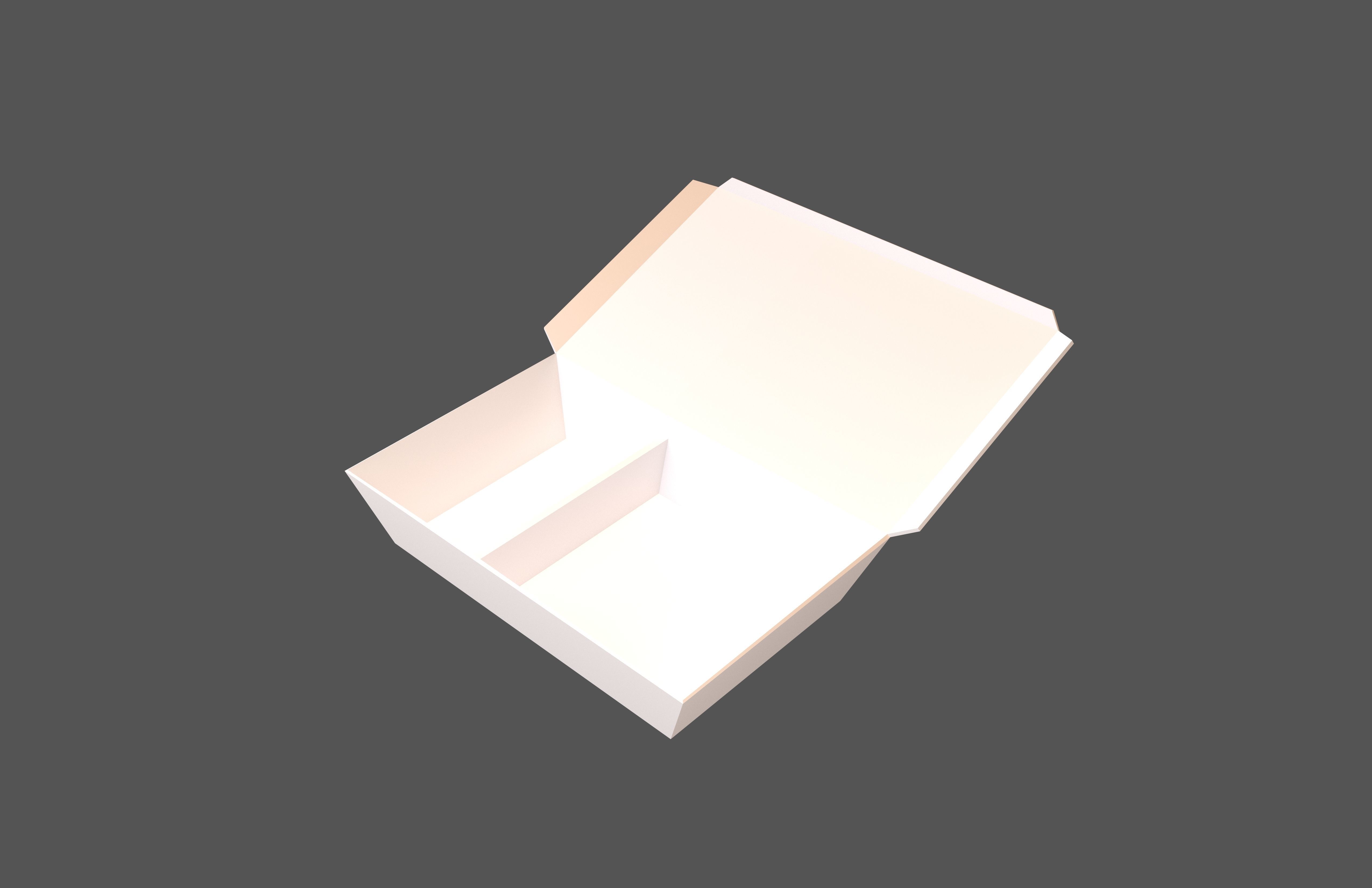 Disposable Lunch Box v1 001 Low-poly 3D model_2