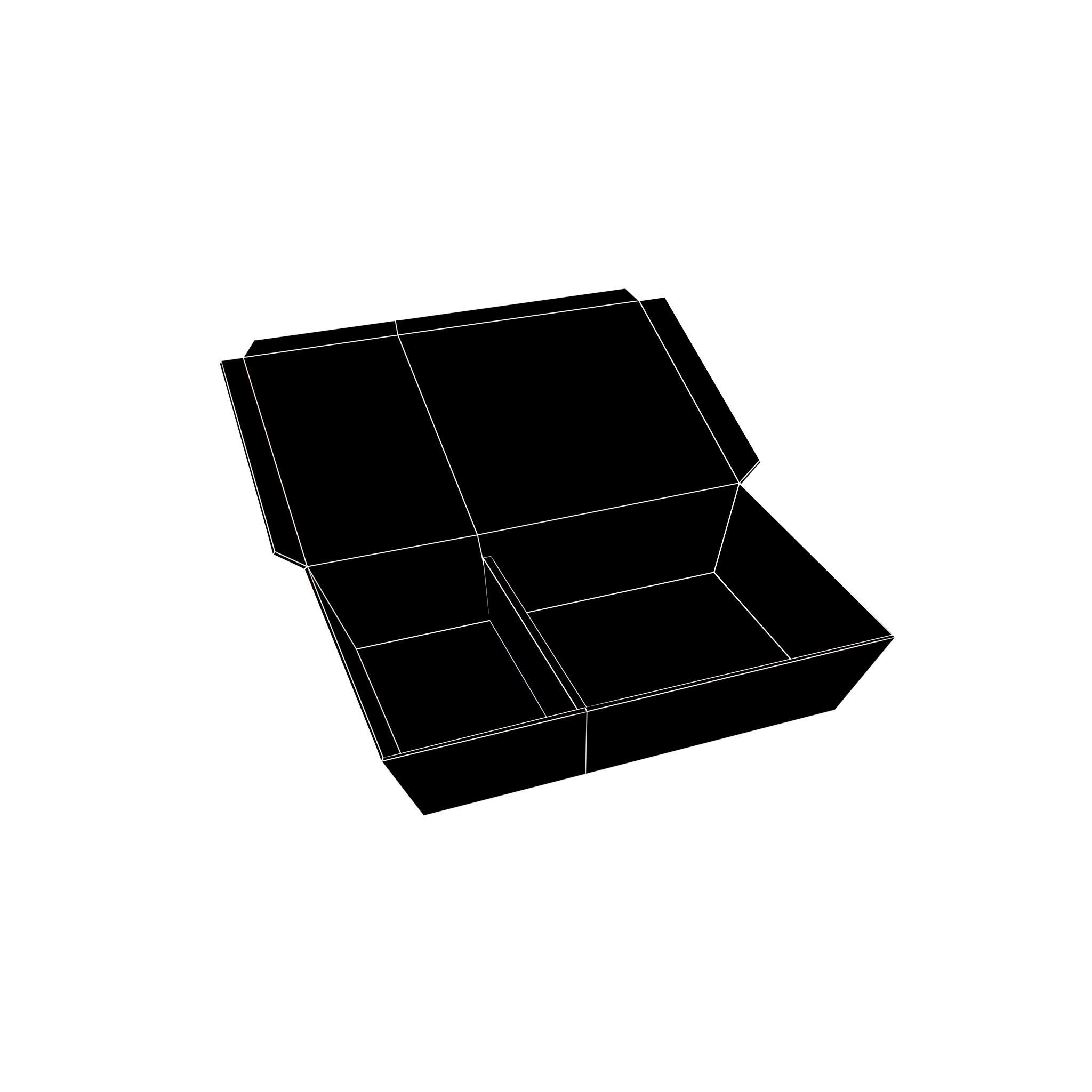 Disposable Lunch Box v1 003 Low-poly 3D model_4