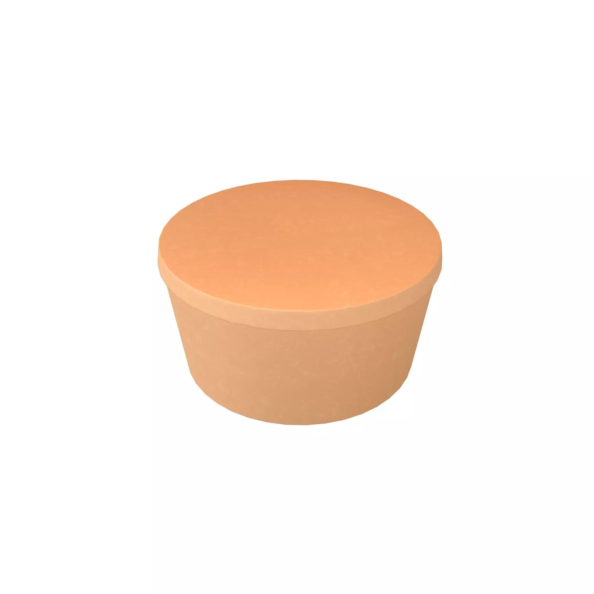 Round Disposable Lunch Box v1 001 Low-poly 3D model_0