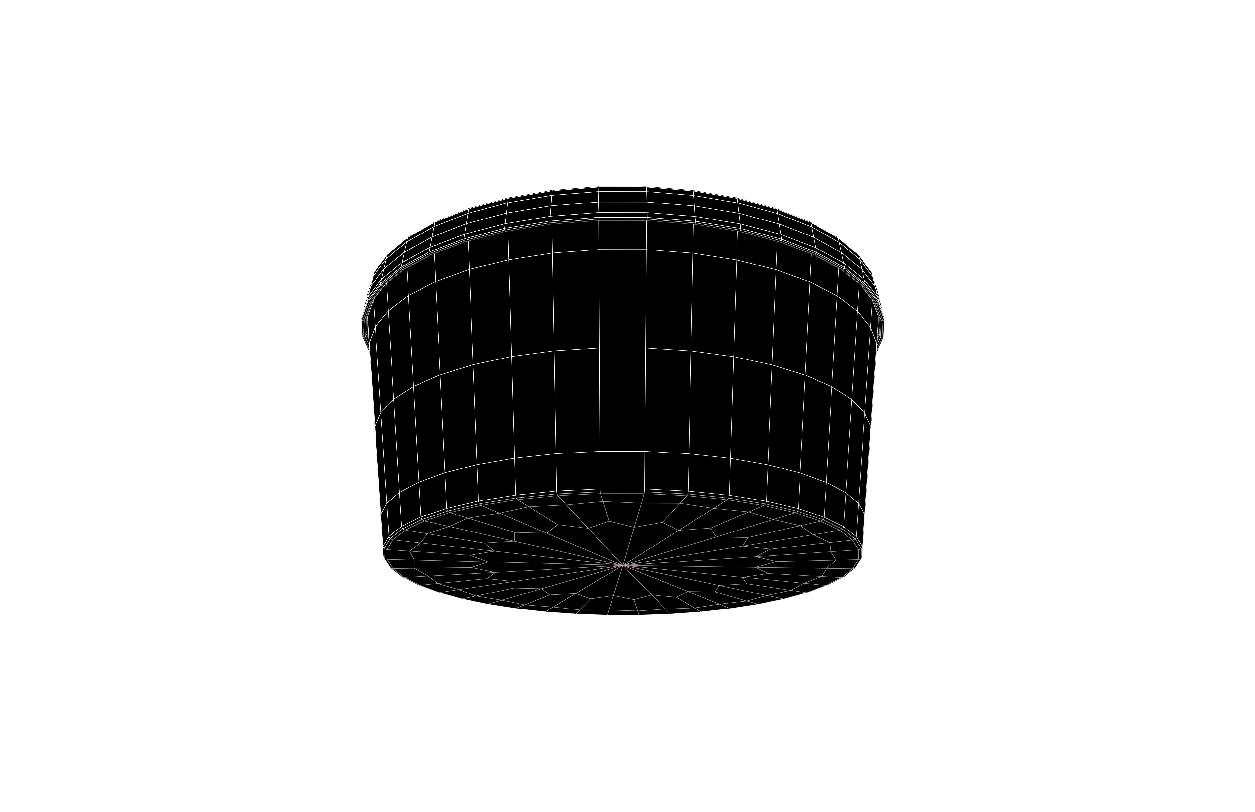 Round Disposable Lunch Box v1 001 Low-poly 3D model_6