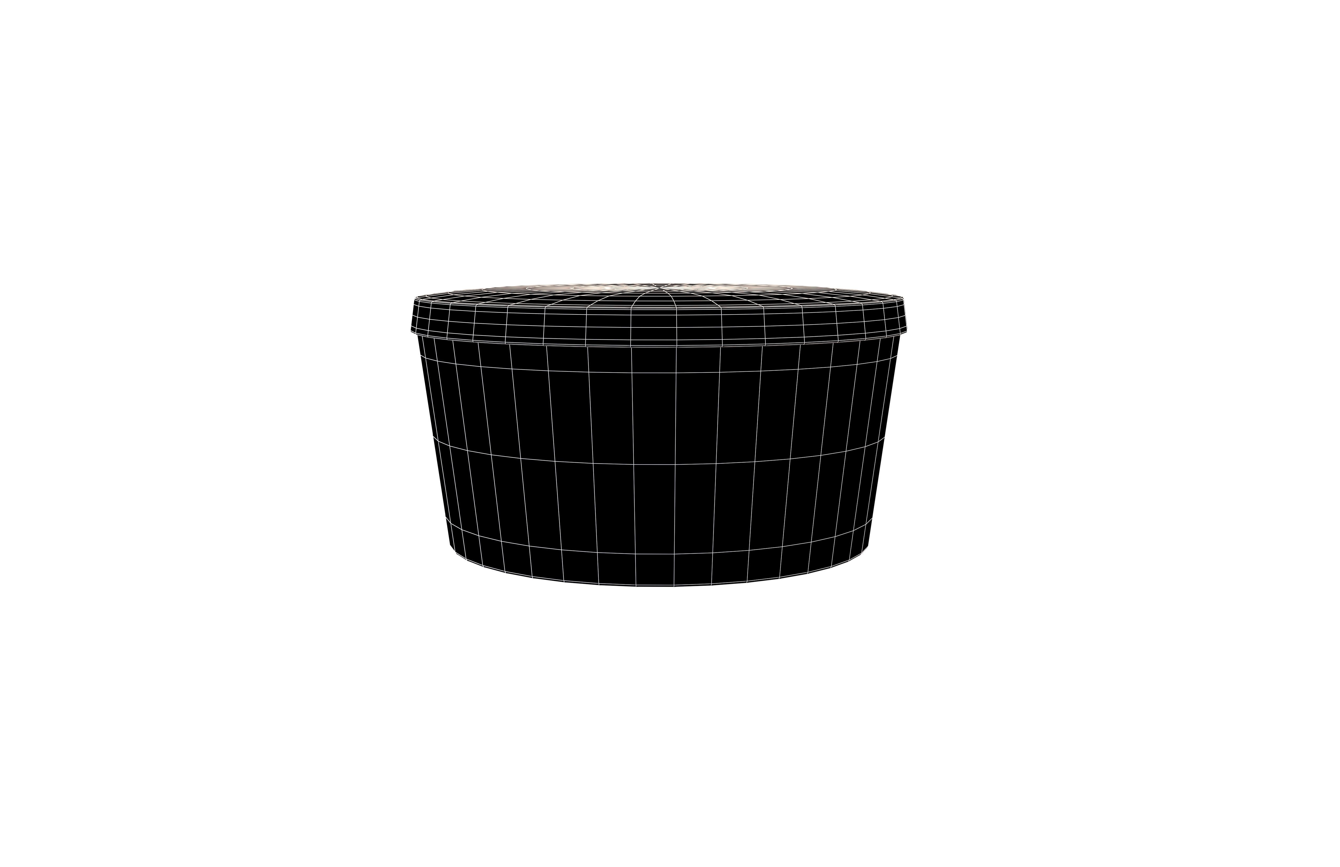 Round Disposable Lunch Box v1 001 Low-poly 3D model_4