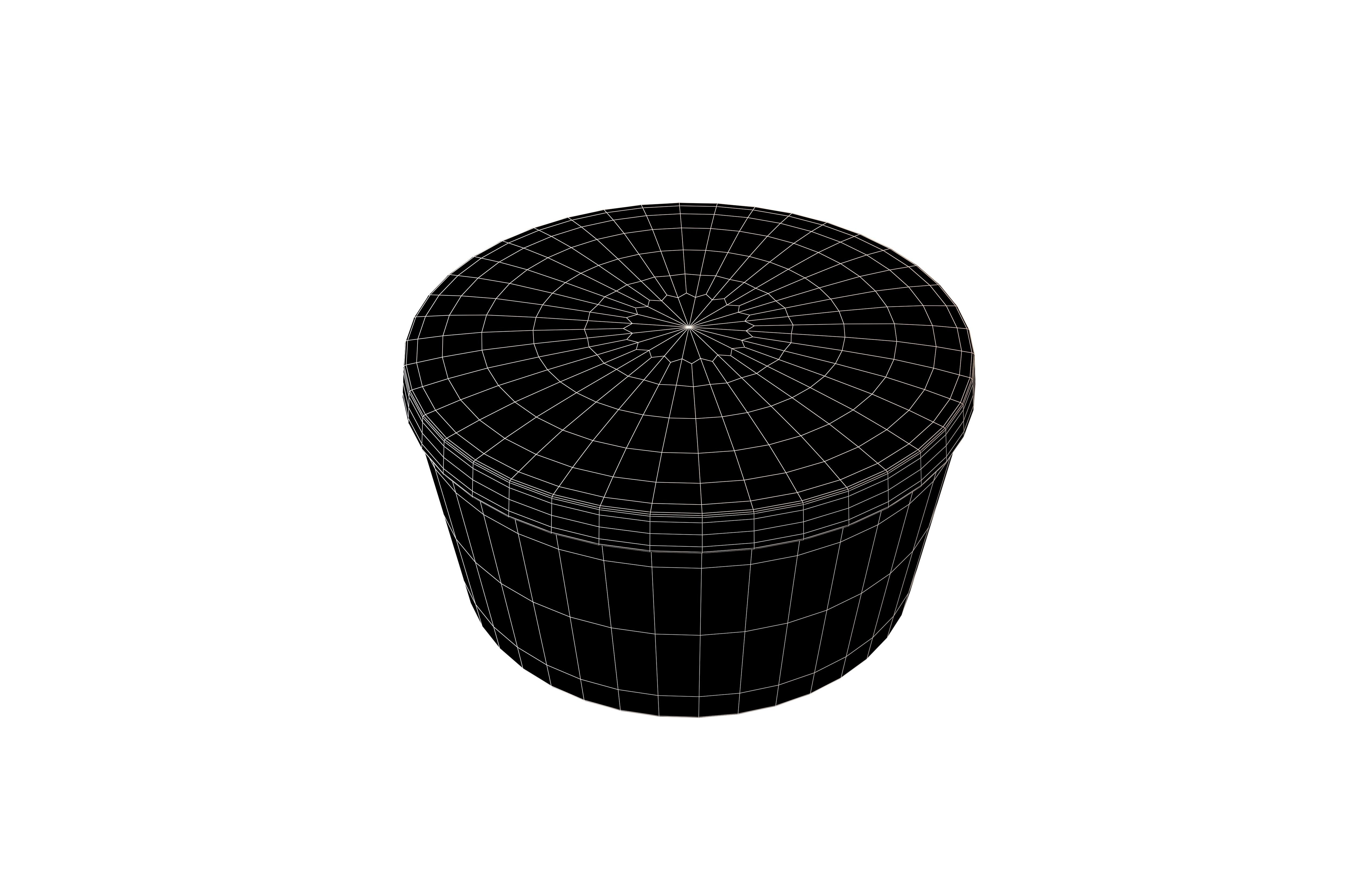 Round Disposable Lunch Box v1 001 Low-poly 3D model_5