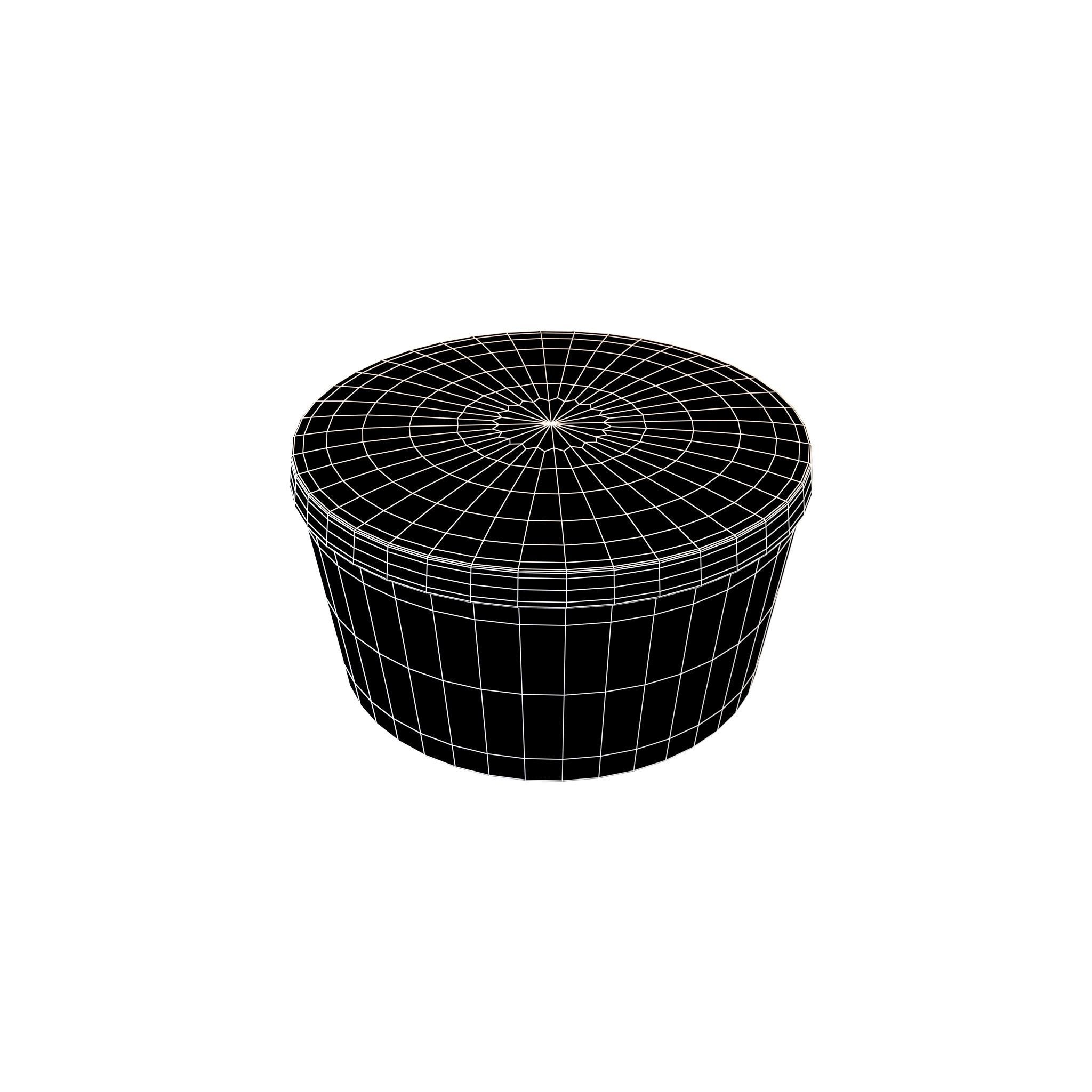 Round Disposable Lunch Box v1 001 Low-poly 3D model_7