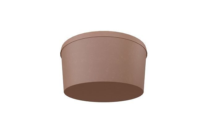 Round Disposable Lunch Box v1 002 Low-poly 3D model 4