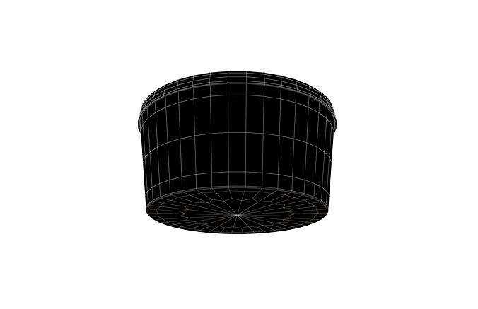 Round Disposable Lunch Box v1 002 Low-poly 3D model 7