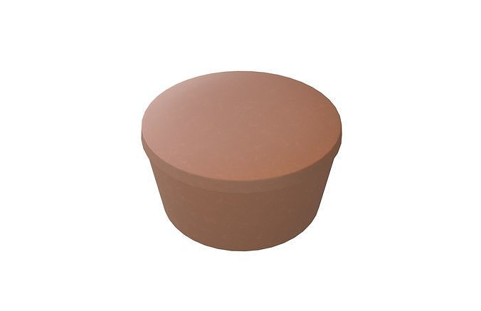Round Disposable Lunch Box v1 002 Low-poly 3D model 3