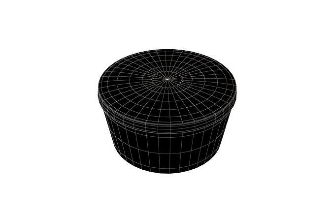 Round Disposable Lunch Box v1 002 Low-poly 3D model 6