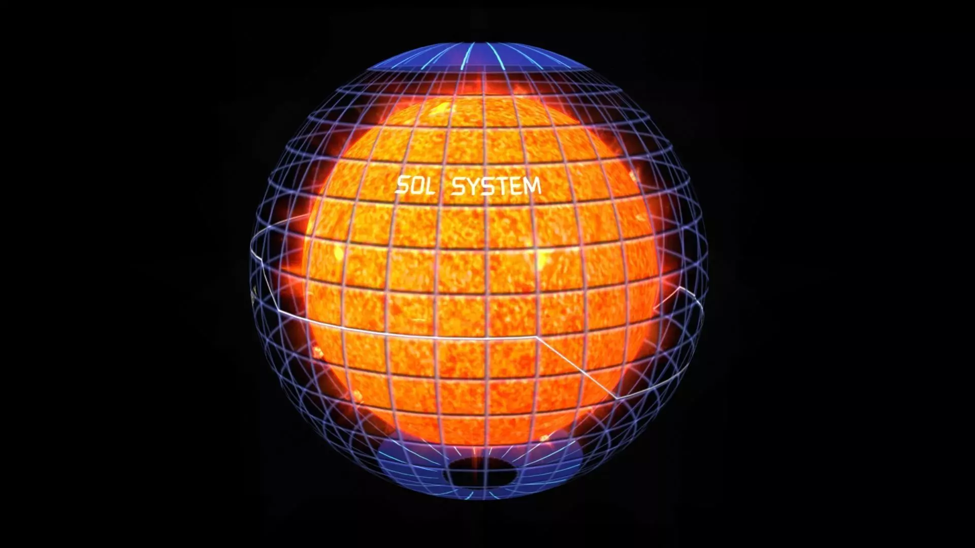 Sun Hologram Low-poly 3D model_0