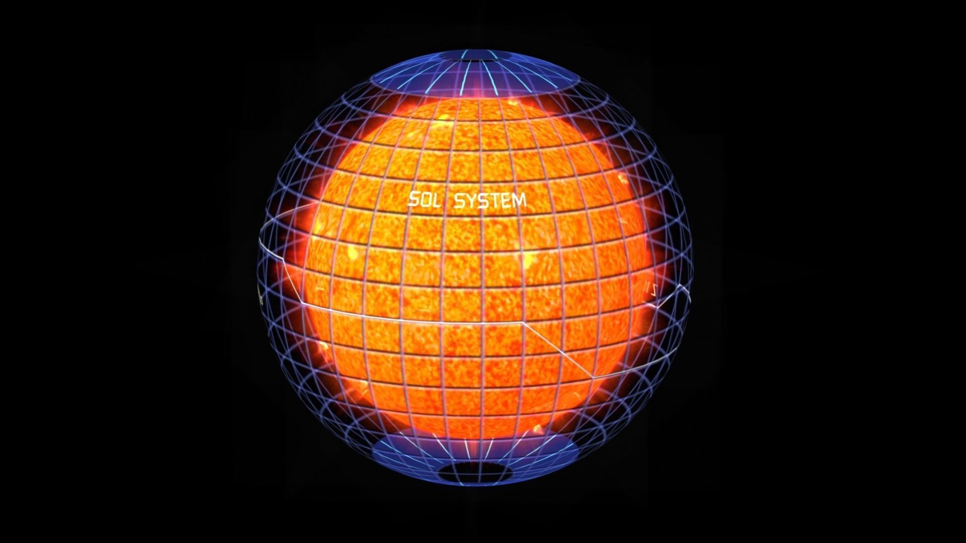 Sun Hologram Low-poly 3D model_1