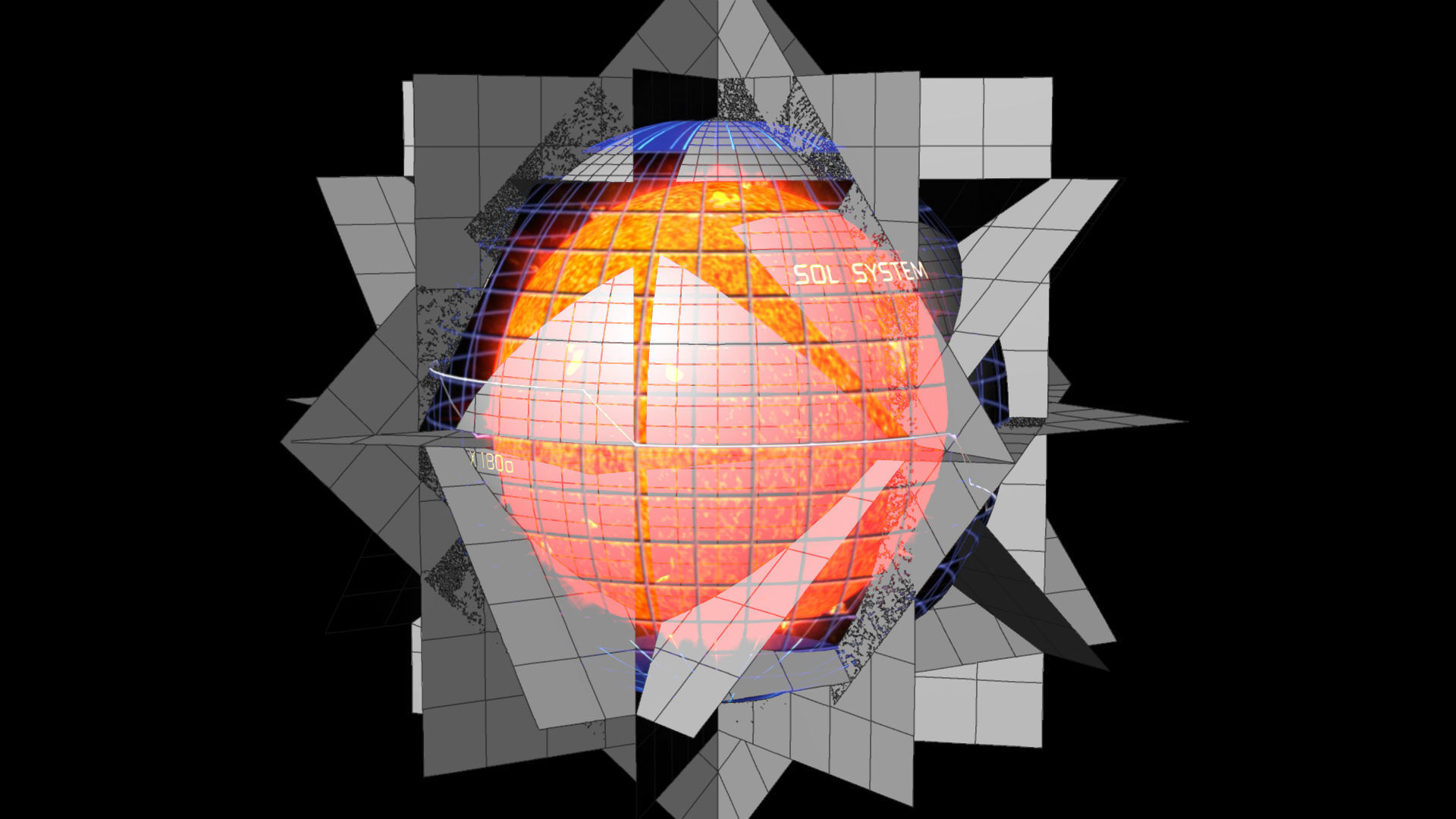 Sun Hologram Low-poly 3D model_7