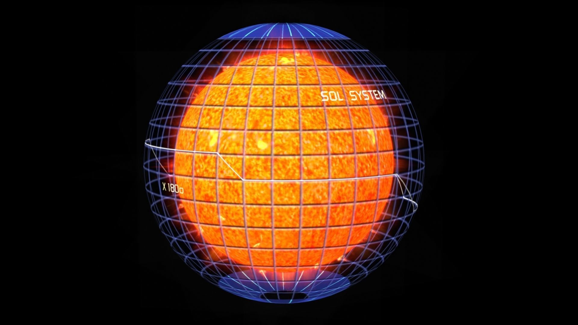 Sun Hologram Low-poly 3D model_5