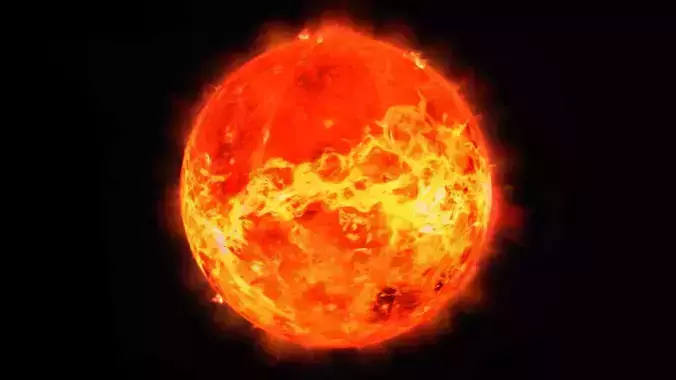 Alien Sun Low-poly 3D model