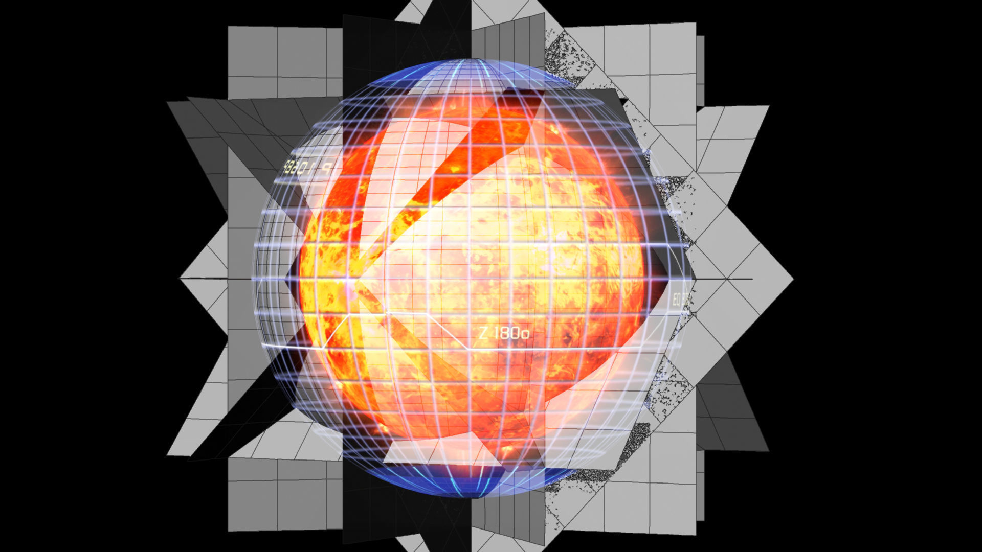 Alien Sun Hologram Low-poly 3D model_5