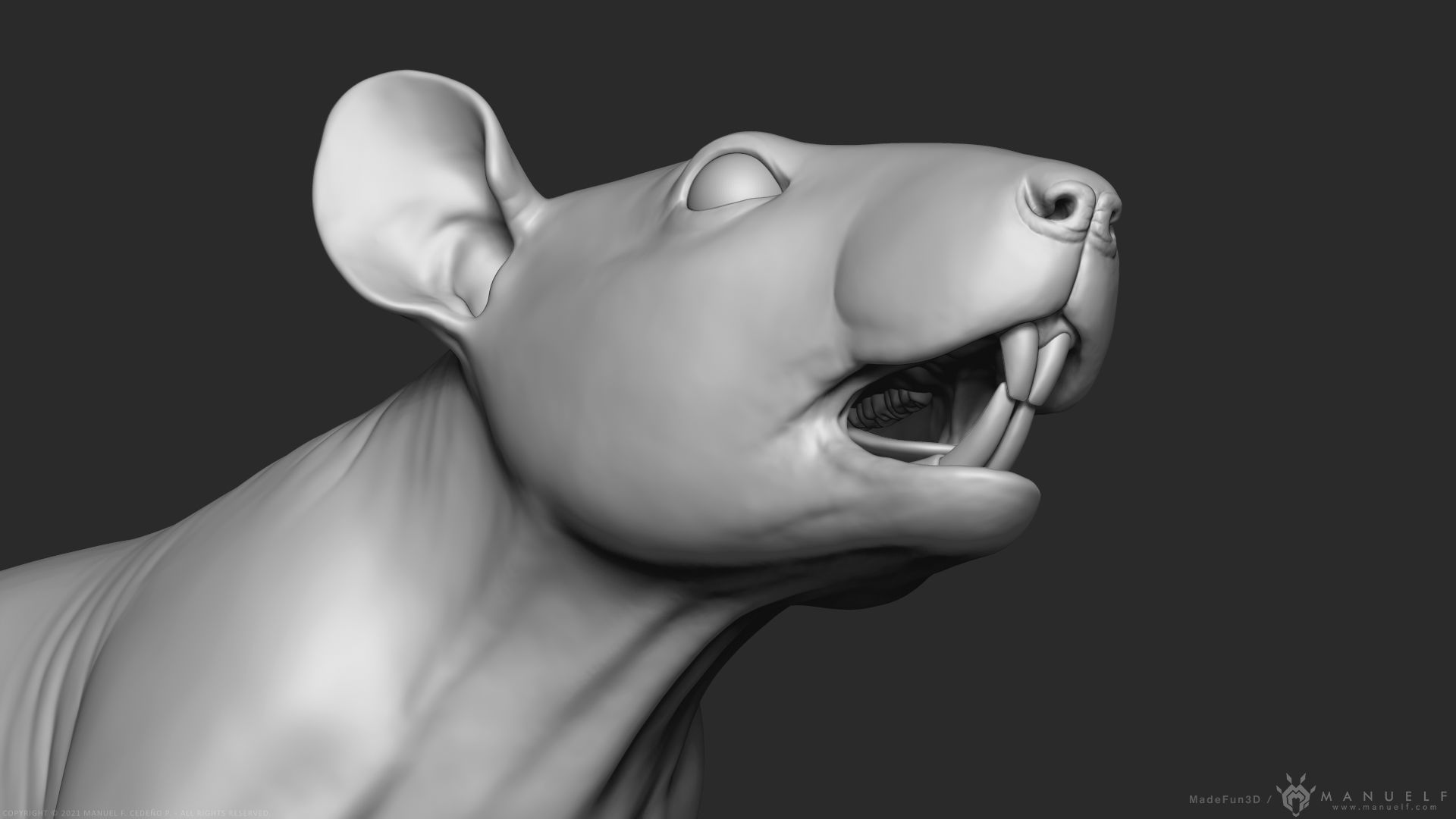Rat - Highpoly Sculpture 3D model_10