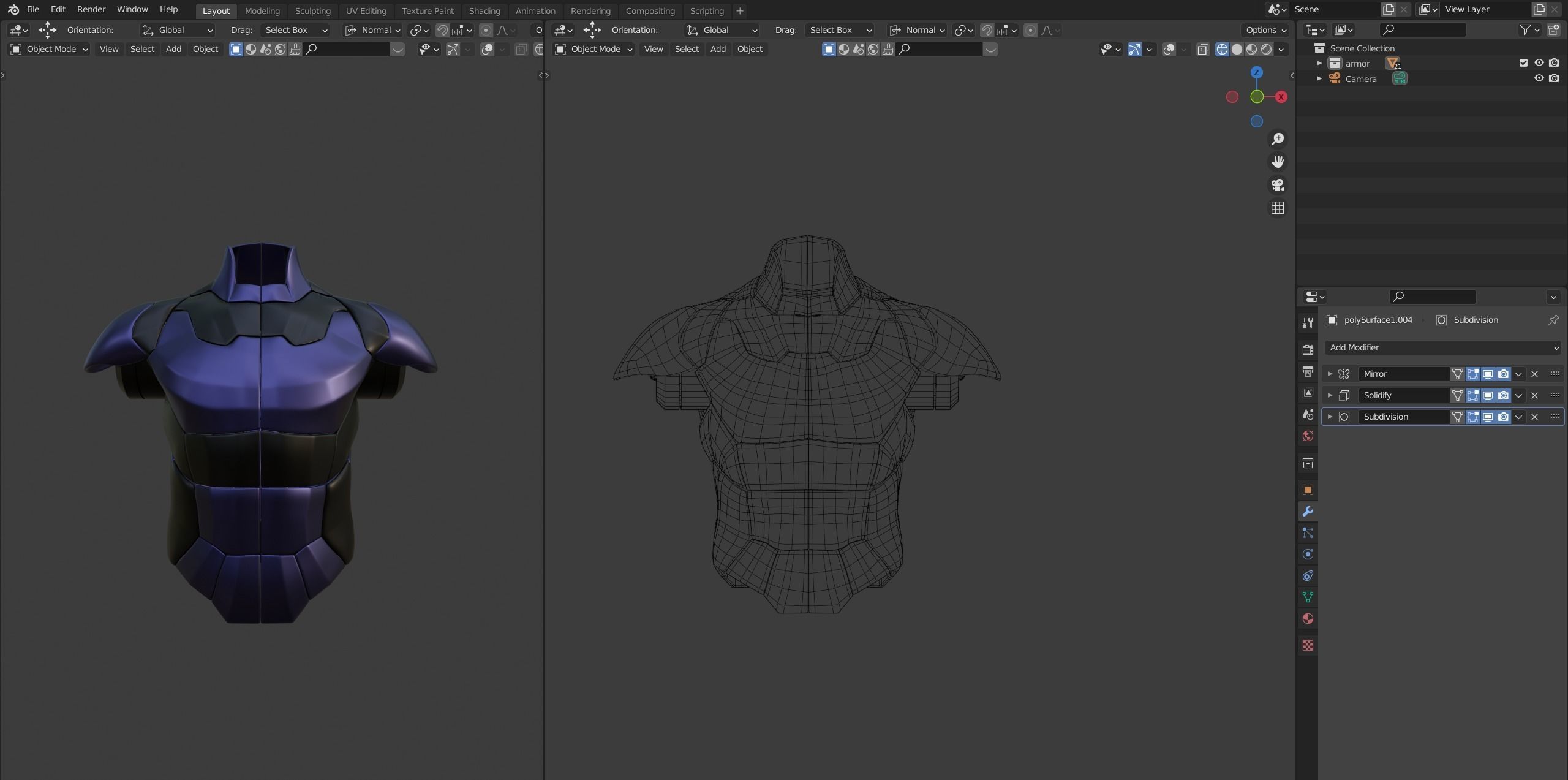 BODY ARMOR Low-poly 3D model_2