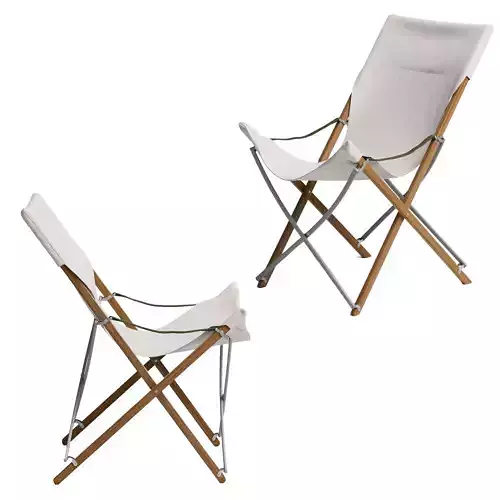 Snow Peak Take Bamboo Chair Long 3D model