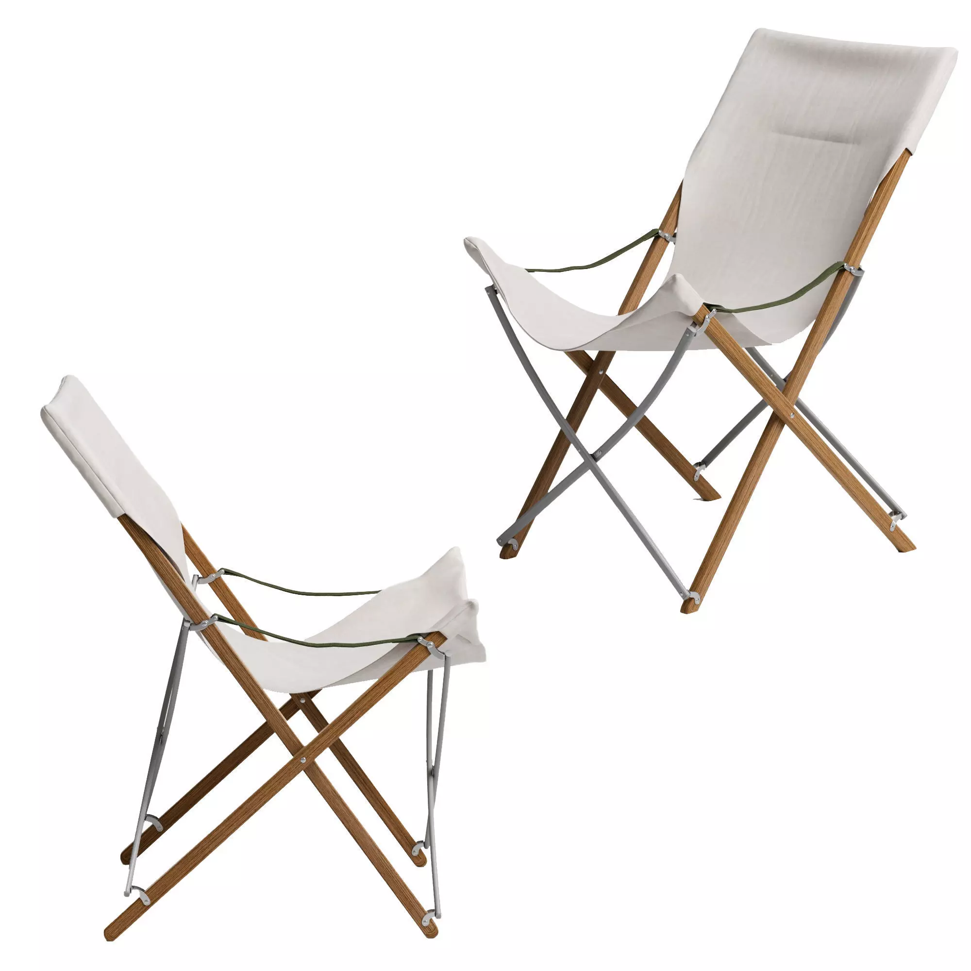 Snow Peak Take Bamboo Chair Long 3D model_0