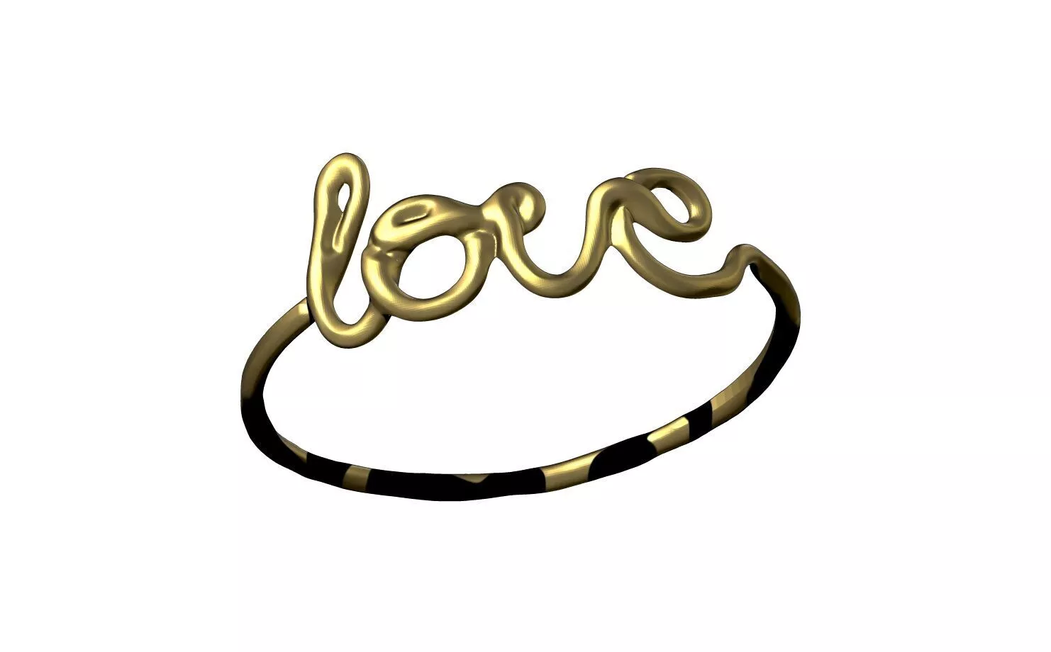 Love sing letters ring 3D print model